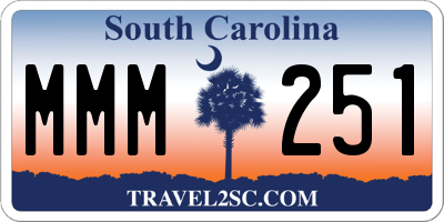 SC license plate MMM251