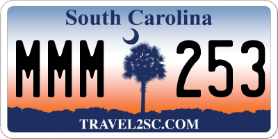 SC license plate MMM253