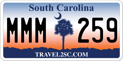 SC license plate MMM259
