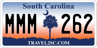 SC license plate MMM262