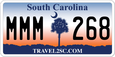 SC license plate MMM268