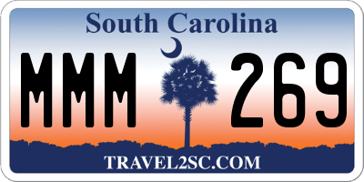 SC license plate MMM269