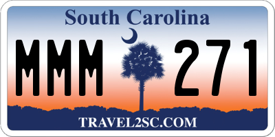 SC license plate MMM271