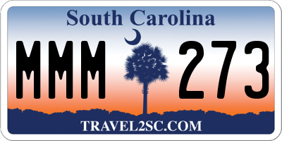 SC license plate MMM273