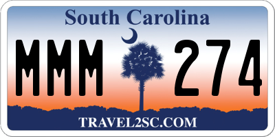 SC license plate MMM274