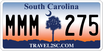 SC license plate MMM275