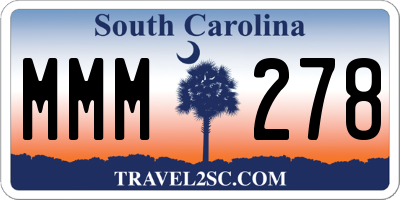 SC license plate MMM278