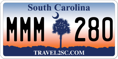 SC license plate MMM280