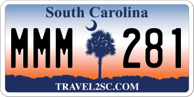 SC license plate MMM281