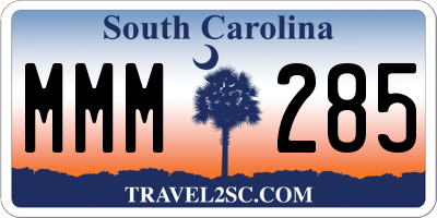 SC license plate MMM285