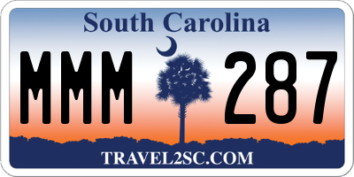 SC license plate MMM287