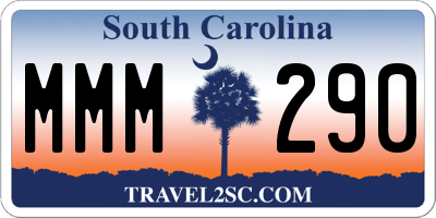 SC license plate MMM290