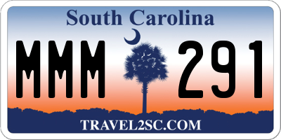 SC license plate MMM291