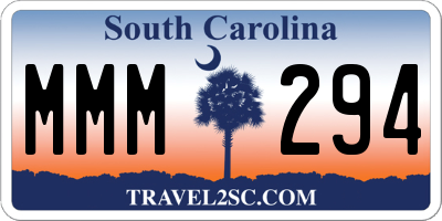 SC license plate MMM294