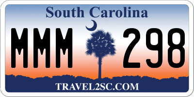 SC license plate MMM298