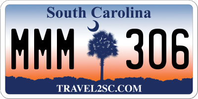 SC license plate MMM306