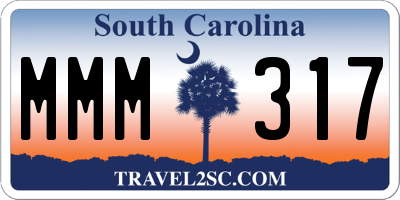 SC license plate MMM317