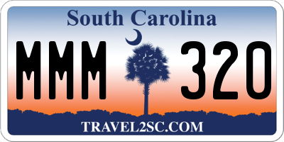 SC license plate MMM320
