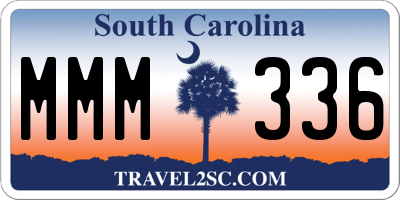 SC license plate MMM336