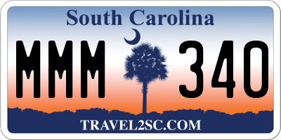 SC license plate MMM340