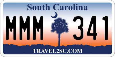 SC license plate MMM341