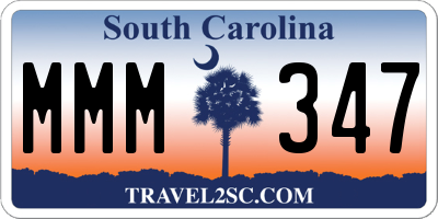 SC license plate MMM347