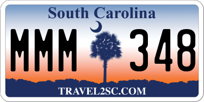 SC license plate MMM348