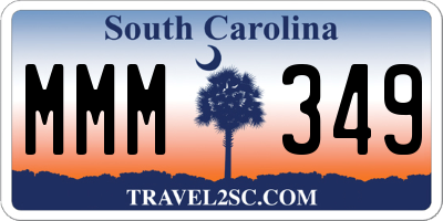 SC license plate MMM349