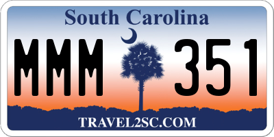 SC license plate MMM351