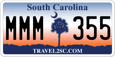SC license plate MMM355