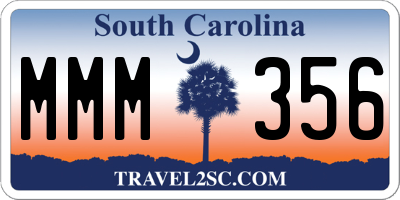 SC license plate MMM356