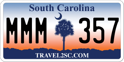 SC license plate MMM357