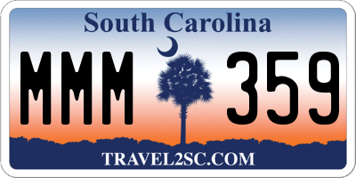 SC license plate MMM359