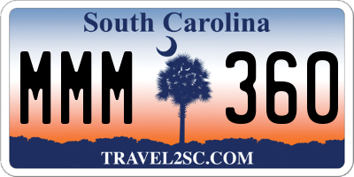 SC license plate MMM360