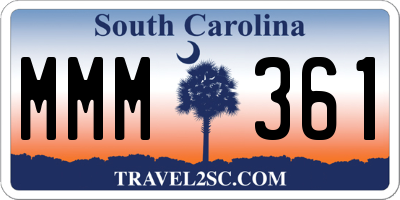SC license plate MMM361