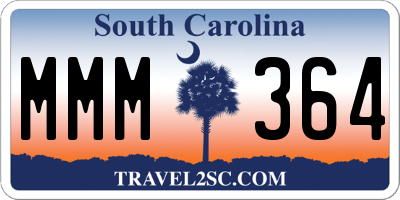 SC license plate MMM364