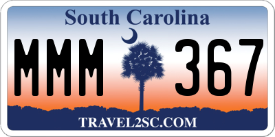 SC license plate MMM367