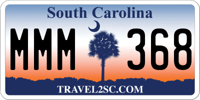 SC license plate MMM368