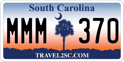 SC license plate MMM370
