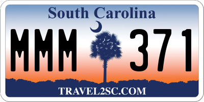SC license plate MMM371