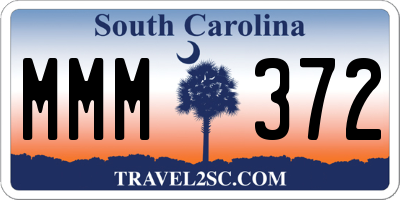 SC license plate MMM372