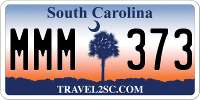 SC license plate MMM373