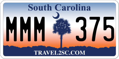 SC license plate MMM375