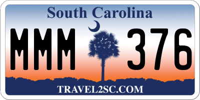 SC license plate MMM376