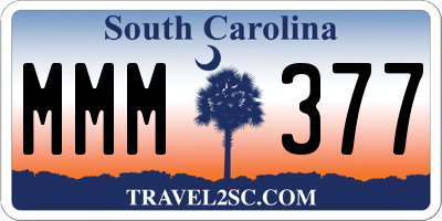 SC license plate MMM377