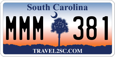 SC license plate MMM381