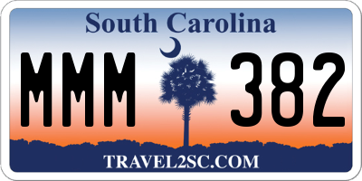SC license plate MMM382