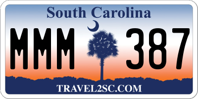 SC license plate MMM387