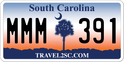 SC license plate MMM391