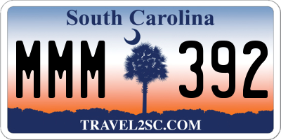 SC license plate MMM392